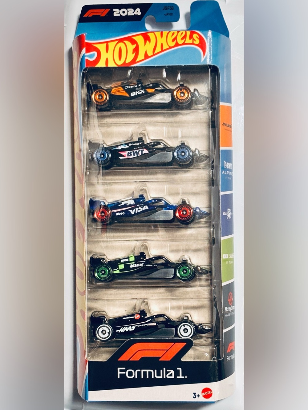Hot Wheels 2024 Formula 1 Series 5-Pack of Die Cast Cars